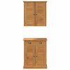 vidaXL Badrumsmöbelset VIGO 2 pcs Brun 67,5 x 34 x 80 cm Massiv furu