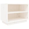 vidaXL Skosk&aring;p vit 60x34x45 cm massiv furu