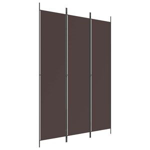 vidaXL Rumsavdelare 3 paneler 150x220 cm brun tyg