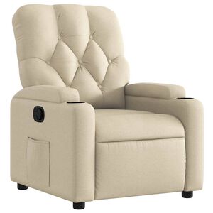 vidaXL Reclinerf&aring;t&ouml;lj gr&auml;ddvit tyg