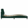 vidaXL Bed Frame without Mattress Dark Green 100x200 cm Velvet