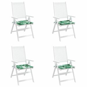 vidaXL Stolkuddar 4 pcs Bladm&ouml;nster 50 x 50 x 4 cm Oxford Tyg