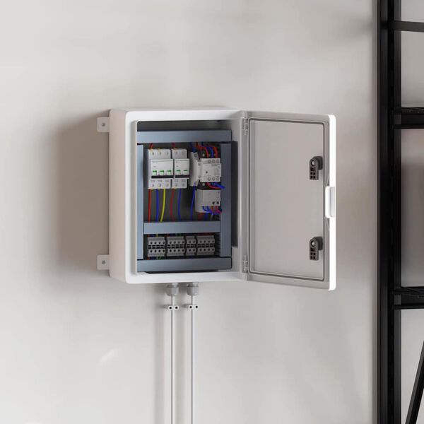 vidaXL Kontrollsk&aring;p Gr&aring; 30 x 19.5 x 40 cm ABS Plast