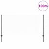 vidaXL St&auml;ngsel med stolpe Gr&aring; 1 x 100 m St&aring;l och PVC