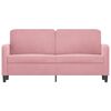 vidaXL Soffa 2-sits rosa 140 cm sammet