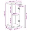 vidaXL Displayställ med dörr Svart Ek 31 x 30 x 60 cm Konstruerat trä