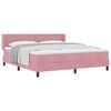 vidaXL B&auml;ddfj&auml;der med huvudgavel Rosa 200 x 180 cm Sammet