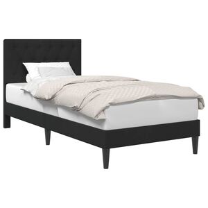 vidaXL S&auml;ngram med huvudgavel Svart 80 x 200 cm Sammet