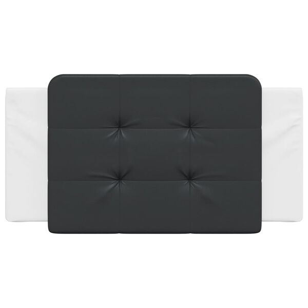 vidaXL Headboard Cushion "Zadar" Black and White 100 cm Faux Leather