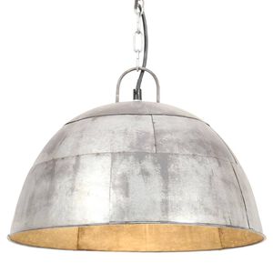 vidaXL H&auml;nglampa industriell vintage 25 W silver rund 41 cm E27