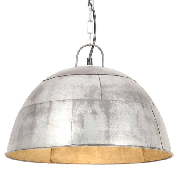 vidaXL H&auml;nglampa industriell vintage 25 W silver rund 41 cm E27