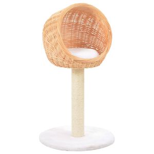 vidaXL Kattr&auml;d med kl&ouml;spelare i sisal & naturlig pil