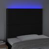 vidaXL S&auml;nggavel LED svart 100x5x118/128 cm tyg