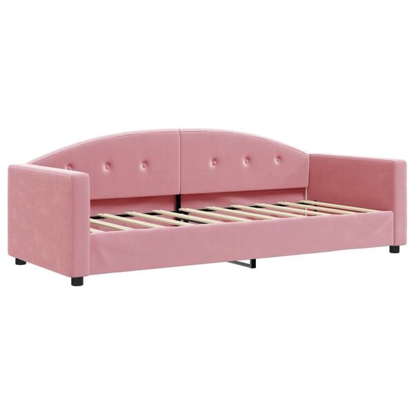 vidaXL Dagb&auml;dd rosa 80x200 cm sammet