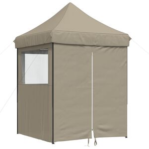 vidaXL Pop-Up hopf&auml;llbart partyt&auml;lt med 4 sidov&auml;ggar taupe