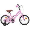 vidaXL Barncykel 16 Tum f&ouml;r 4-6 &aring;r gamla Ljusrosa