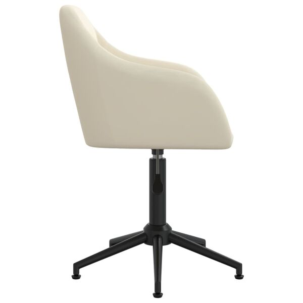 vidaXL Snurrbara matstolar 2 st gr&auml;ddvit sammet