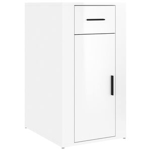 vidaXL Skrivbordsk&aring;p h&ouml;gglans vit 40x49x75 cm konstruerat tr&auml;