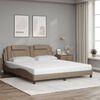 vidaXL Bed "Viana" with Mattress Cappuccino 180x200 cm Faux Leather