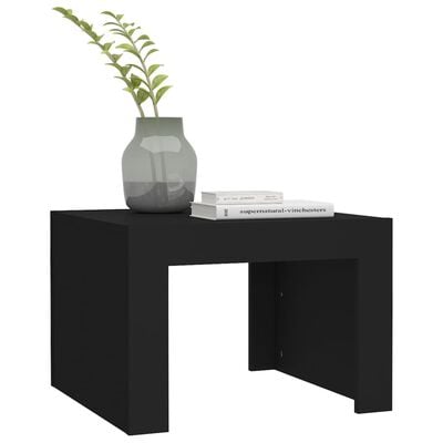 vidaXL Soffbord svart 50x50x35 cm konstruerat trä