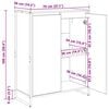vidaXL Skosk&aring;p med d&ouml;rr Gammalt tr&auml; 79 x 36 x 100 cm Konstruerat tr&auml;