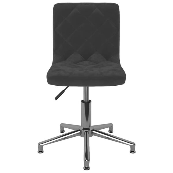 vidaXL Snurrbara matstolar 2 st svart sammet