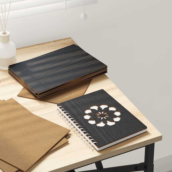 vidaXL Dekorpaneler 150 pcs Svart ek 15 x 21 x 0.3 cm Konstruerat trä