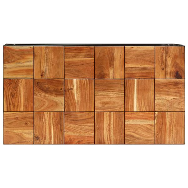 vidaXL Soffbord 110x60x40 cm massivt akaciatr&auml; och st&aring;l