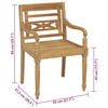 vidaXL Bataviastolar 2 st med beige dynor massiv teak
