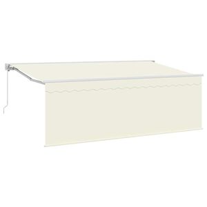 vidaXL Utdragbar markis Kr&auml;m 350 x 200 cm Polyester och aluminium