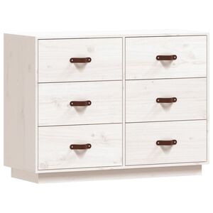 vidaXL Sk&aring;p vit 100x40x75 cm massiv furu