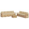 vidaXL Utomhussoffset 9 st Vit och Beige Polyester
