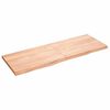 vidaXL Bordsskiva ljusbrun 140x50x(2-4) cm behandlad massiv ek