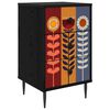 vidaXL Nattduksbord ESSEN Svart ek 36 x 33 x 61 cm Konstruerat tr&auml;