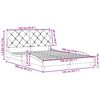 vidaXL Bed Frame without Mattress Light Grey 140x190 cm Fabric