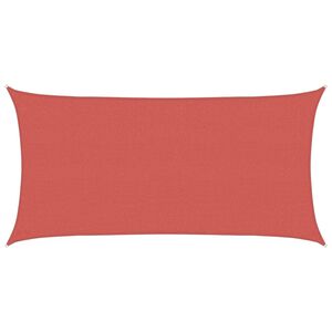vidaXL Sols&auml;tt segel 2 x 6 m HDPE Rektangul&auml;r Terracotta