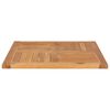 vidaXL Bordsskiva massiv teak 70x70x2,5 cm
