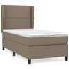 vidaXL Rams&auml;ng med madrass taupe 100x200 cm tyg