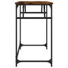 vidaXL Skrivbord rökfärgad ek 100x45x76 cm trä pulverlackerat stål