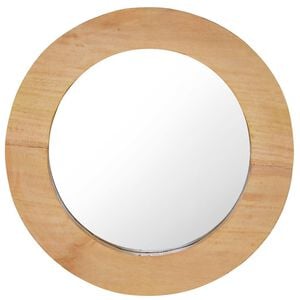 vidaXL V&auml;ggspegel rund 40 cm teak