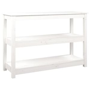 vidaXL Konsolbord vit 110x40x74 cm massiv furu
