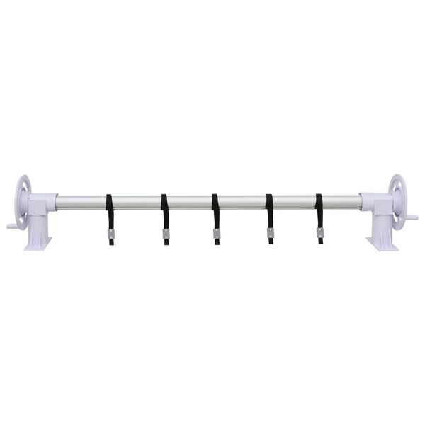 vidaXL Upprullningsanordning för poolskydd med plastbas