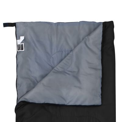 vidaXL Lätt barnsovsäck rektangulär svart 670 g 15°C