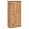 vidaXL Garderob PANAMA Honung 88,5 x 50 x 185 cm Massiv furu