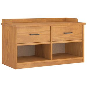 vidaXL Hallb&auml;nk SANDNES 87x40x50 cm massiv tr&auml; furu