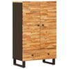 vidaXL Lagringssk&aring;p Brun 60 x 33 x 100 cm Massivt mangotr&auml;