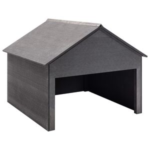 vidaXL Garage f&ouml;r gr&auml;sklippare gr&aring; 80x80x70 cm WPC