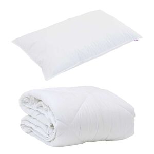 vidaXL Sommar Duvet med kudde 2 pcs Vit Mikrofiber