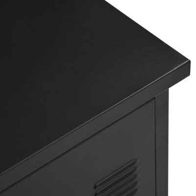 vidaXL Skrivbord med lådor industriell svart 120x55x75 cm stål