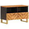 vidaXL Tv-b&auml;nk brun och svart 105x33,5x46 cm massivt mangotr&auml;